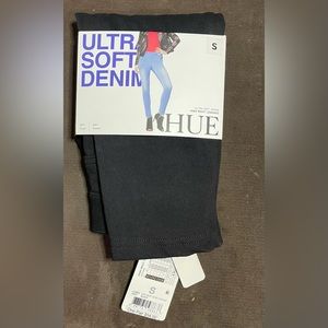 Hue Ultrasoft Denim Leggings Small Black